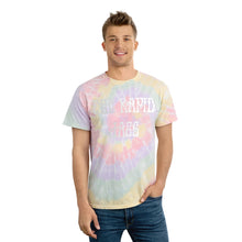 Load image into Gallery viewer, Tie-Dye Jags, Spiral White Font