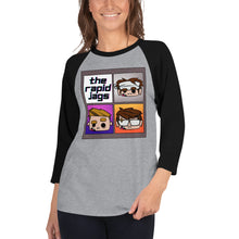Load image into Gallery viewer, Cartoon Jags 3/4 sleeve raglan shirt